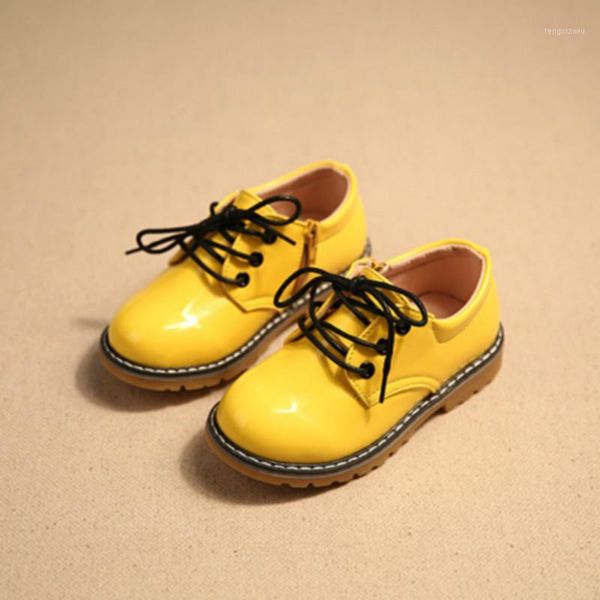 

flat shoes pu leather waterproof girls children boots 2021 winter lace-up non-slip kids boys snow d4301, Black;grey