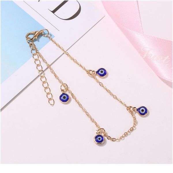 

богемский стиль злой глаз браслет для женщин босиком сандалии bijoux пляж ювелирные изделия accesorios mujer leg jlltjp, Silver