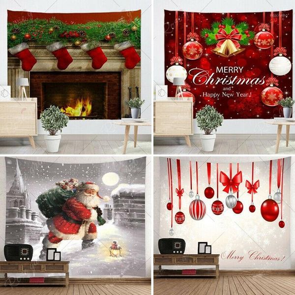 

christmas decorations xmas art home wall hanging tapestry ornamentation decor1