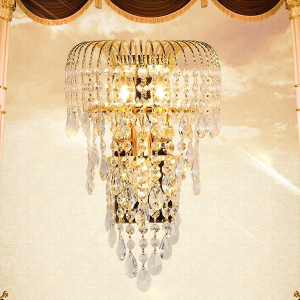 

wall lamp luxury k9 crystal led gold living room bedroom bedside dining european tv