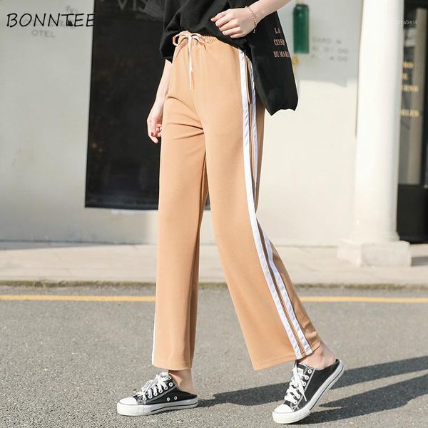 

pants women spring new 2020 korean style fashion casual daily loose elegant womens clothing all-match students chic, Black;white