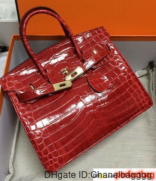 

35cm 30cm 25cm big brand women totes shoulder bags with lock lady cowhide alligator genuine leather fashion handbag wholesale