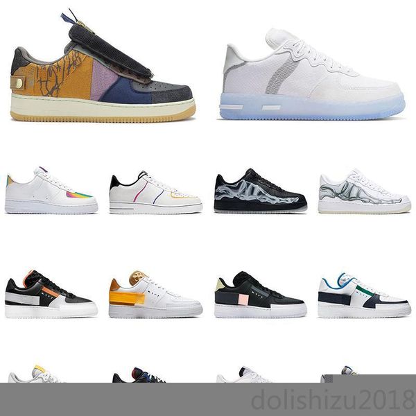 

n354 type platform casual shoes men women dunk 1 light bone day of dead white obsidian skeleton white mens trainer sports sneakers do, Black