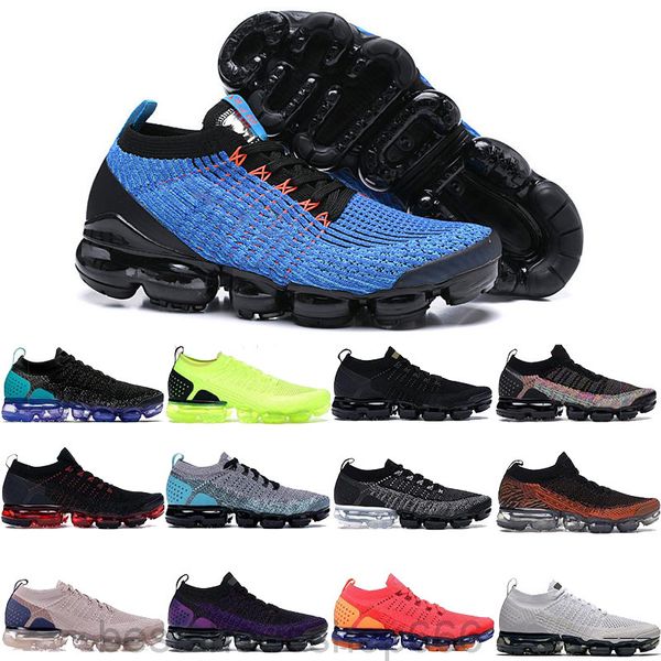 

2019 cushion fly 3.0 men women casual shoes multicolor black white blue knit 3s jogging designer sport sneakers us5.5-11 lpo2, White;red