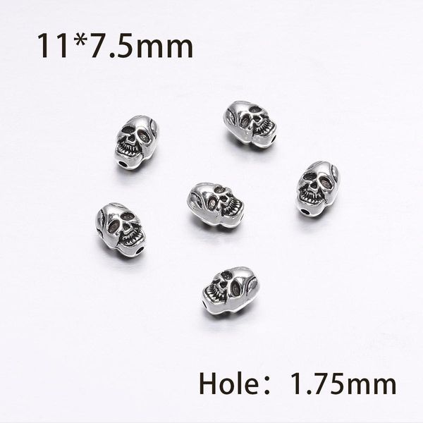 

10pcs lot gold charm beads buddha sparta leopard lion heads spacer beads supplies for jewelry finding making diy bracelet h bbyujp, Silver