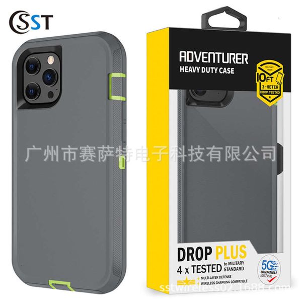 

robot mobile phone case is suitable for vip 12 pro max three prevention pc + tpu back clip anti falling sleevevfe1