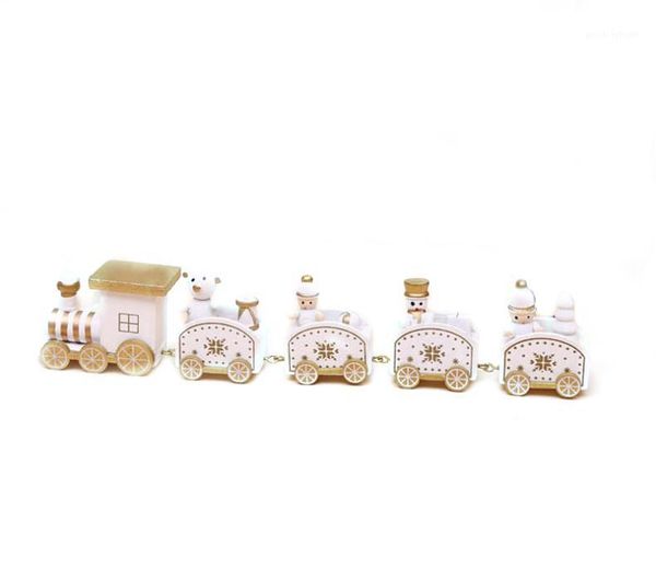 

christmas wooden train toys for kids gifts xmas wooden santa bear train decorations1