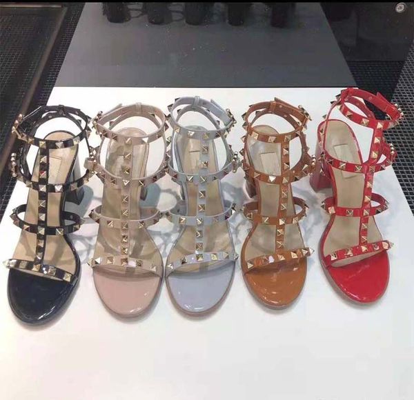 

classics women shoes sandals fashion beach thick bottom slippers alphabet lady sandals leather high heel shoes slides 48, Black