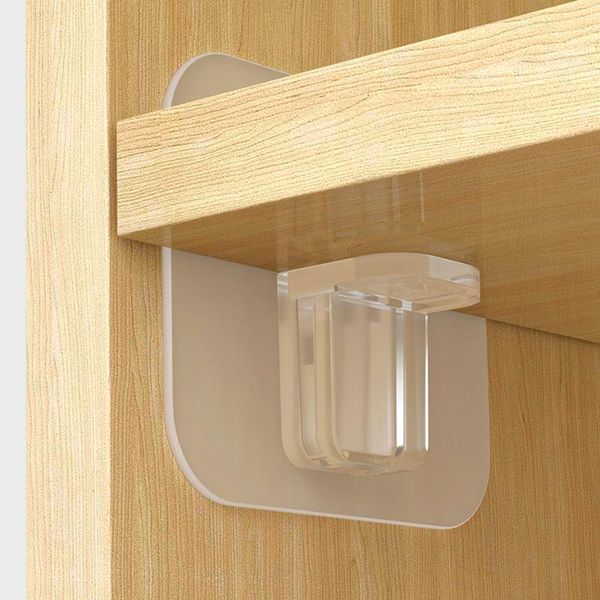 

hooks & rails 4/12pcs adhesive shelf support pegs drill nail instead holders closet cabinet clips wall hangers