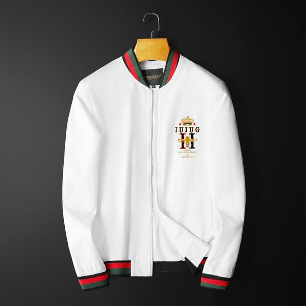 

men's jacket 20ss new autumn and winter long-sleeved round neck casual fashion trend jacket bee embroidery men's quality black and, Black;brown