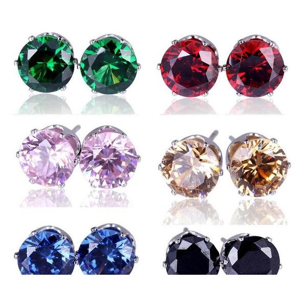 

new 36 pairs fashion jewelry shining zircon stud earrings big luxury crystal female earrings for women gifts 9 wmthea queen66, Golden;silver