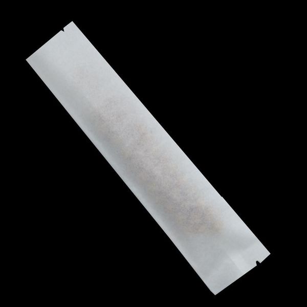 

100pcs brown white long flat kraft paper coffee powder storage bags open heat seal snack candy retails paper packaging bags h sqchrm