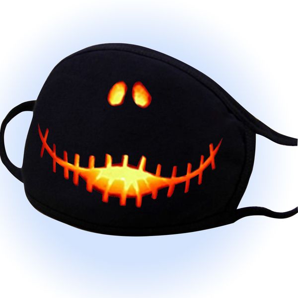

factory halloween fashion dustproof cotton masks designer washable reusable festival face personalized printing cycling pp66d