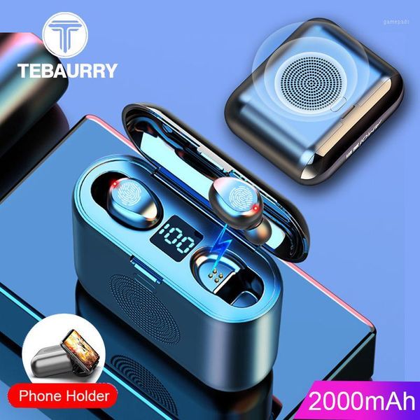 

new true wireless bluetooth earphone & speaker 2 in 1 hd stereo wireless headphones mini bass headset with 2000mah bin1