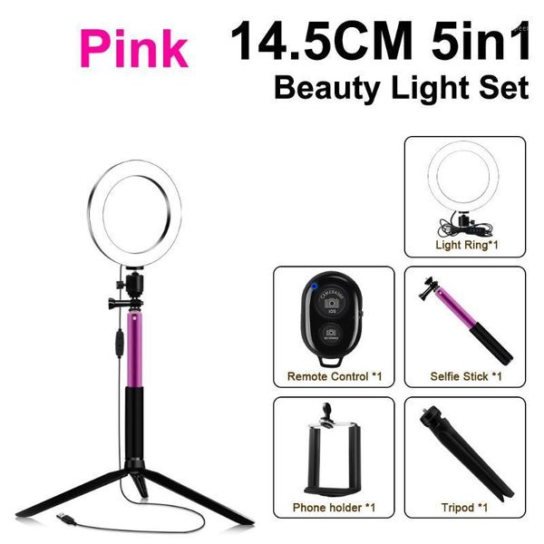 

flash heads 6inch ring light led 3200k-5600k po studio pography dimmable video for smartphone with tripod phone holder 3 modes1