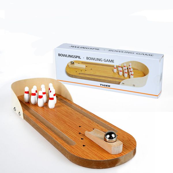

mini bowling ball toy tablegames wooden indoor bowling parent-child interaction 2021 sell educational toys gift of the