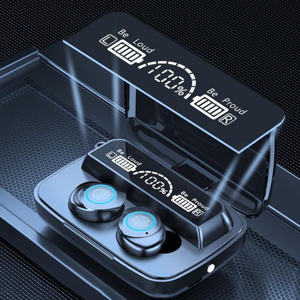 

true tws wireless earphones bluetooth 5.1 touch control sports headphones stereo sound headset music noise cancellation headset