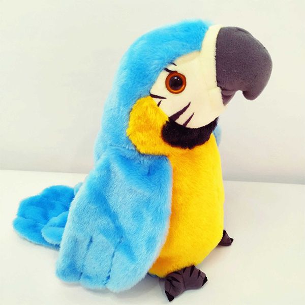 

2020 style christmas gift plush doll audio parrot learning to talk flapping wings electric stuffed toy parrot doll