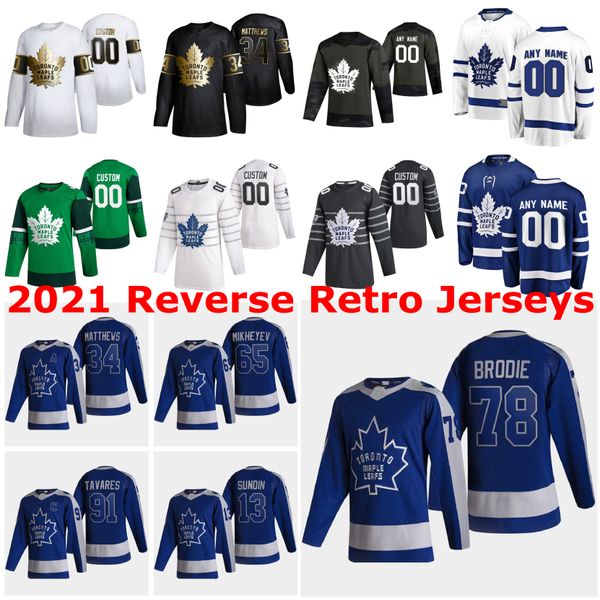 

toronto maple leafs 2021 reverse retro jerseys matt lorito jersey max veronneau denis malgin1 jack campbell kyle clifford custom stitched, Black;red