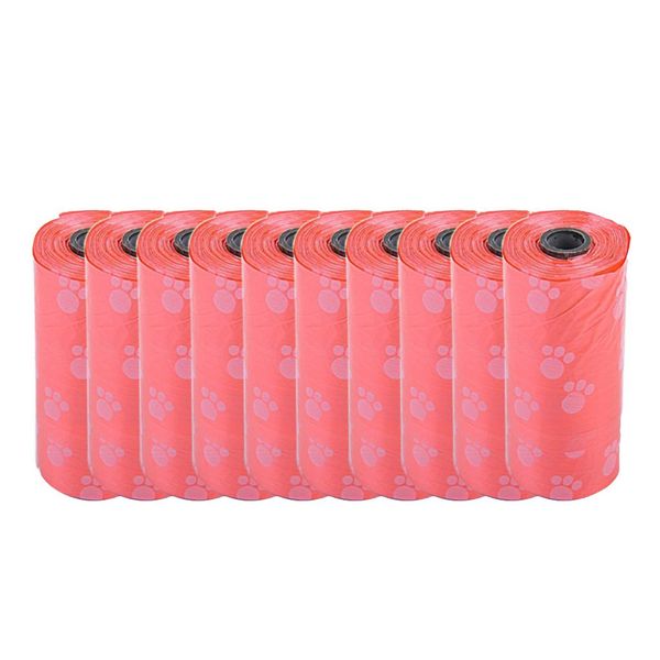 

10pcs colorful print plastic pet poop clean up bag waste holder trash rubbish bag home supplies h bbyfls
