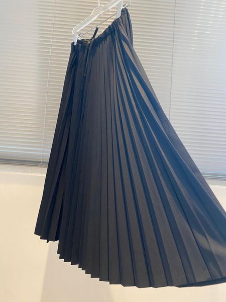 

2020 luxury women wool pleated skirt ladies midi skirt rmsx 9.01 y1214, Black