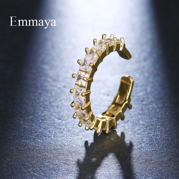 

emmaya modern design jewelry for female geometry cubic zircon elegant adjustable sparking ring three color in banquet dress-up sqccns, Silver