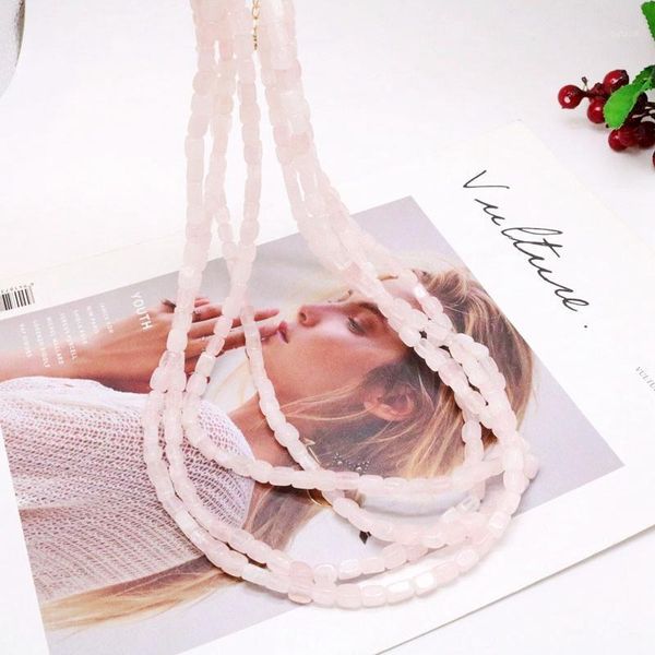 

sweet pink stones four layers choker necklace1, Silver