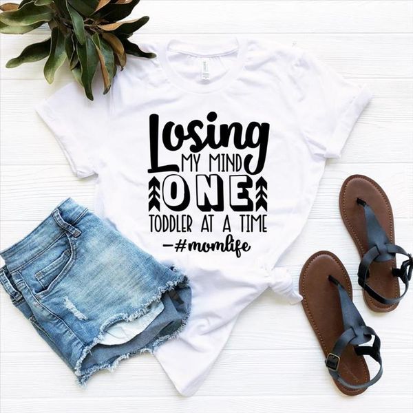 

losing my mind women tshirt cotton casual funny t gift for lady yong girl tee 6 color drop ship s 803, White