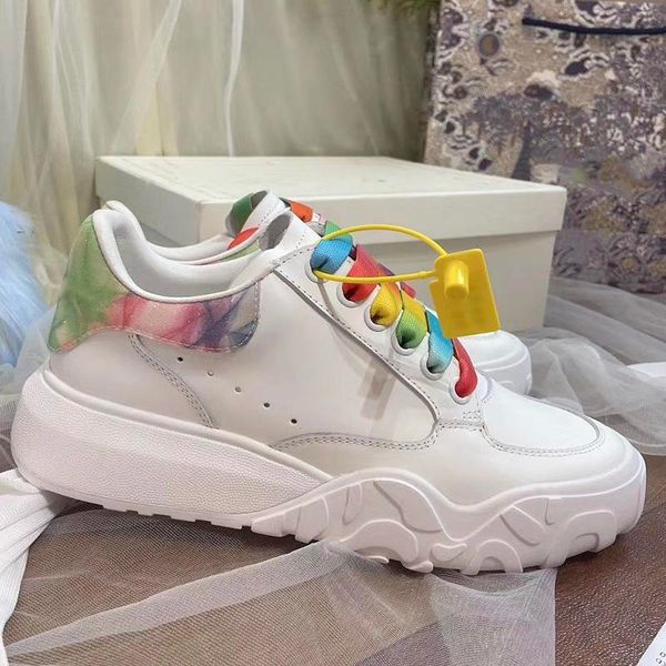 

new multicolors oversized court trainer platform casual shoes multi color white black orange green red blue glow in the dark women sneakers