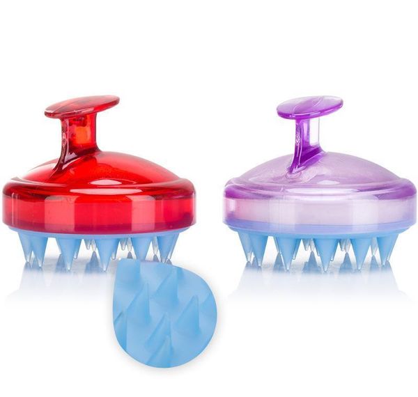 

sile shampoo brush shampoo scalp massage brush comfortable sile hair washing comb body bath spa slimm bbyjgd lipper, Silver