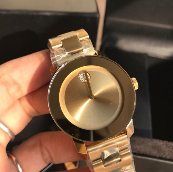 Relógios masculinos femininos relógios para casais movimento de quartzo 36 mm 42 mm mostrador pulseira de aço inoxidável relógio de cristal moda diária relógio à prova d'água