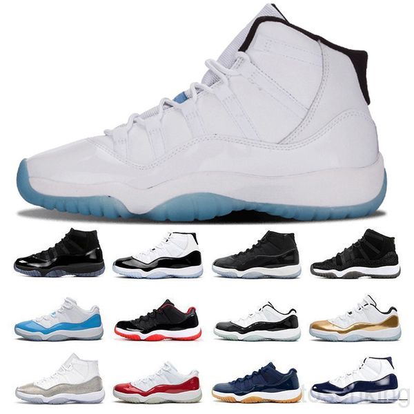 

new 11 11s low white concord bred basketballs shoes jumpman concord 45 space jam cap and gown platinum tint sneakers mens sport shoes kj5c, Black