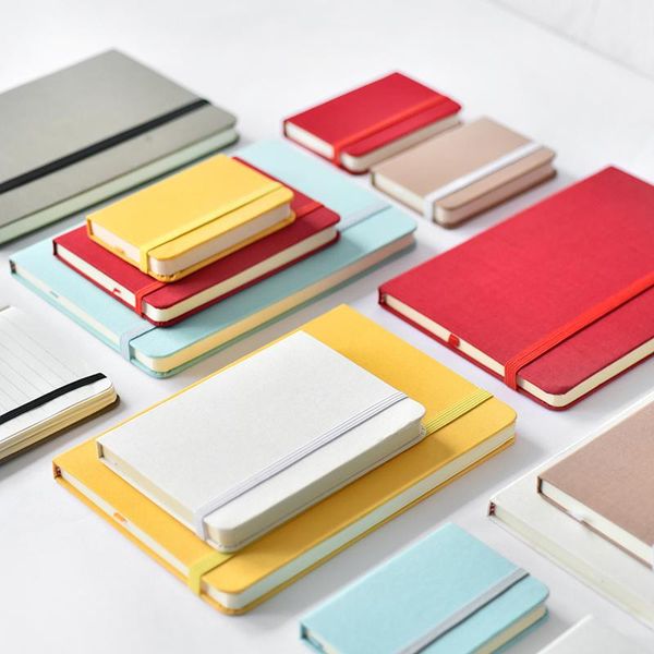 

notepads simple and solid color cloth tie notebook notepad 1pcs, Purple;pink