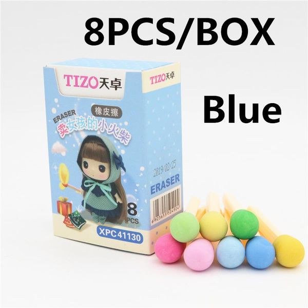 

8шт коробка милые спички ластик цвет детский студент ластик школьные канцелярские подарок 8 шт. коробка милый хорошее качество лучшие продаж