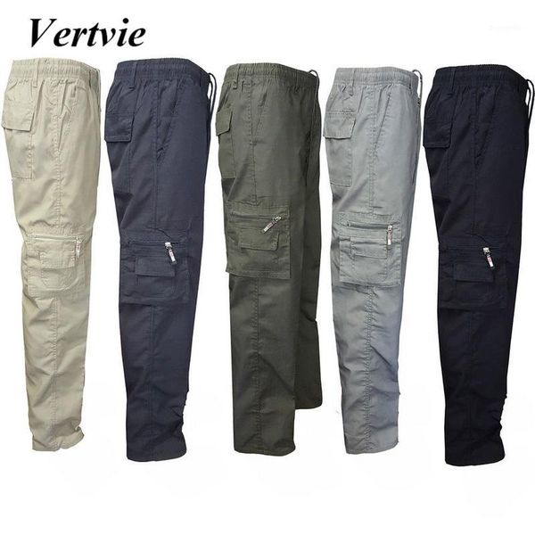 

vertvie autumn hiking pants lightweight breathable climbing windproof trousers drawstring multi pockets cargo pants1, Black;green