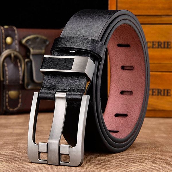 

lfmb]belt male leather belt men strap male genuine leather luxury pin buckle belts for men belt cummerbunds ceinture homme 201109, Black;brown
