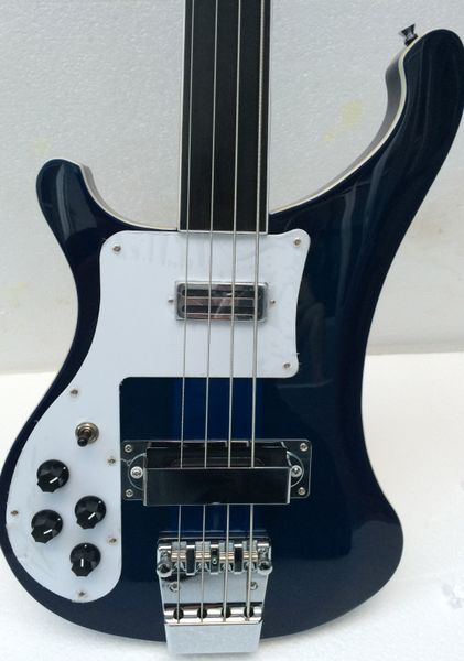 

4 string electric bass guitar neck thru body,left hand glossy finish no frets