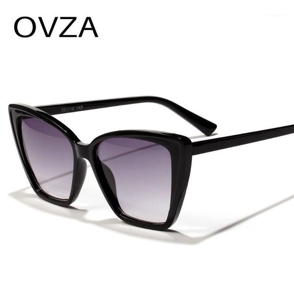

ovza oversized womens sunglasses retro vintage brand designer cat eye eyeglasses elegant uv protection glasses s20051, White;black