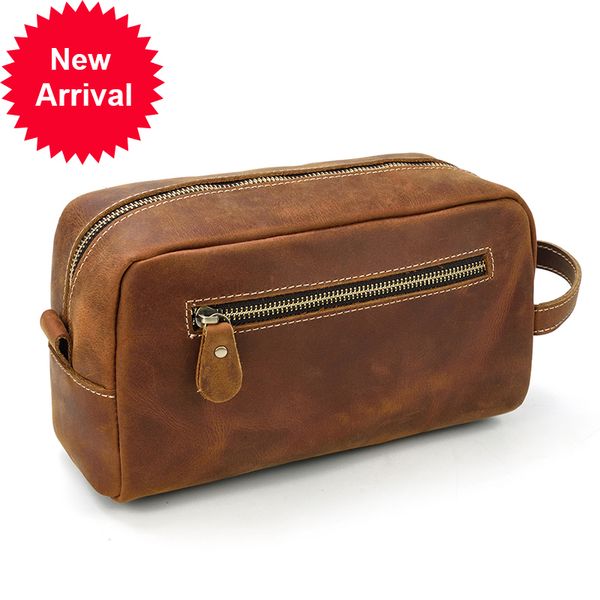 

occasional maheus men wallet long genuine leather purse hand clutch washing bag of personal hygiene, Red;black