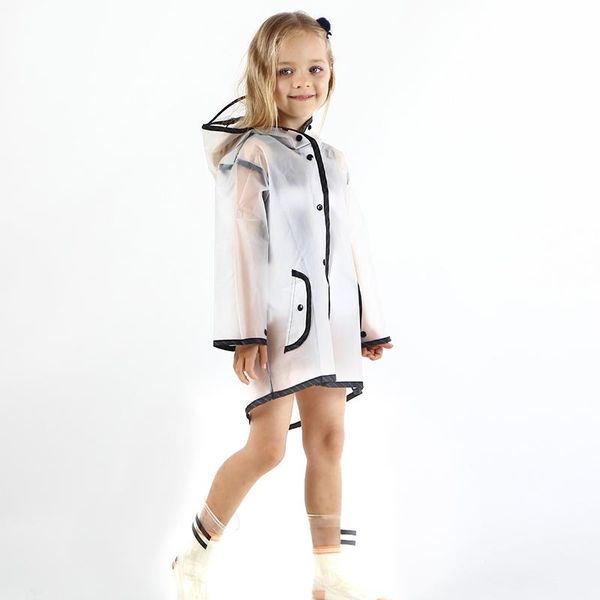 

transparent children raincoat safty pvc cute capa de chuva waterproof kids rain coat cover hooded poncho rainwear jllzij