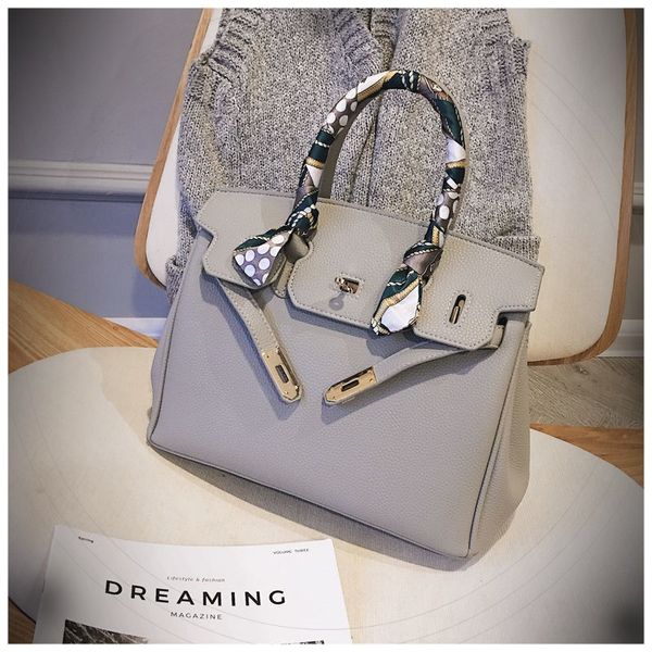 

женская сумка 2020 новый личи узор birkin сумка мода сумка красная студа bridal bag плечо кроваво-керли