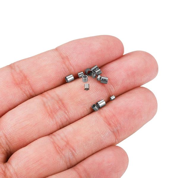 

150 шт. / лот 1.5 2.0 2.0 2.5 мм пробка spacer обжимной трубки для diy бусины проволоки разъемы ювелирных украшений выводит аксессуары поста