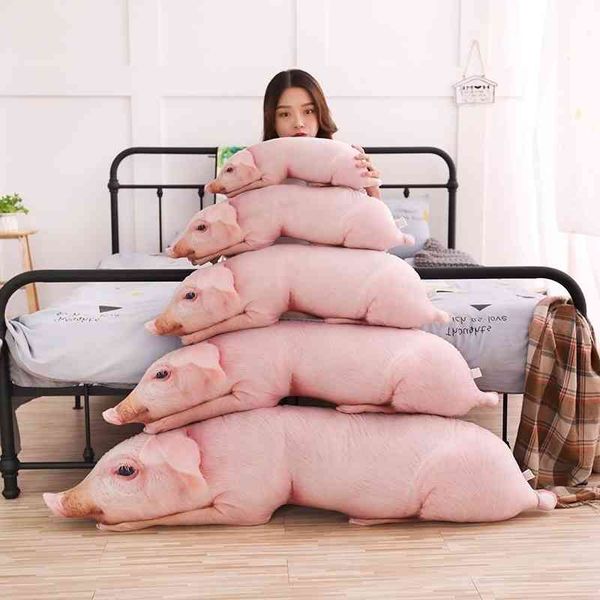 

simulated sleeping pig plush pillow animals stuffed pillows kids adults pets bolster sofa chair decor friend gift 50/70/90/120cm