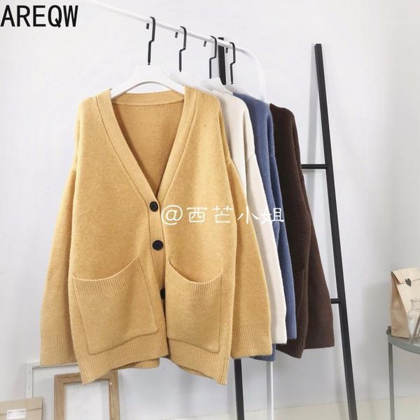 

knitted oversized sweater cardigan casual sweater women solid elegant winter jumper korean cardigans harajuku cashmere coat1, White