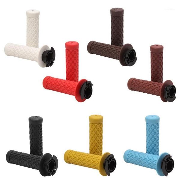 

black motorcycle atv throttle hand grip universal 7/8" handlebar bike 22mm bar end1