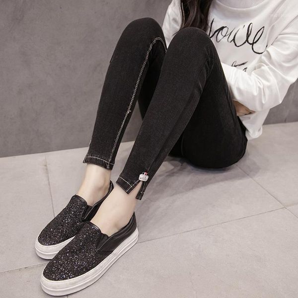 

new arrival autumn chic elastic pencil pants high waist skinny jeans1, Blue