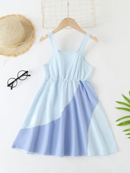 

girls color block cami dress she, Red;yellow