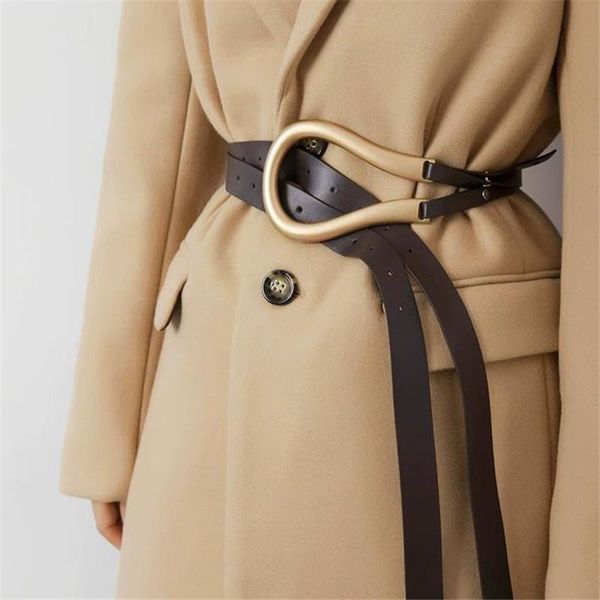 

136cm elegant women influencer stylish all-match fashion women pu leather female black new quality belt for blazer, Black;brown