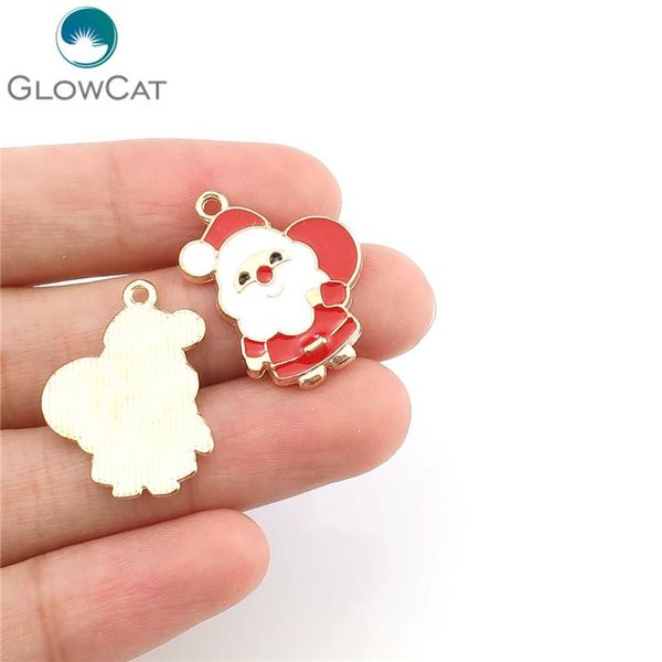 

5 шт. / лот светло-золотой эмаль с рождеством санты клаус кулон ювелирные украшения нахождение 22314 5 шт. / лот свет wmtwgp, Silver