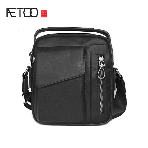 

hbp aetoo leather shoulder bag, men's head-level leather casual sloping bag